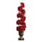 3ft. Pre-Lit Artificial Christmas Poinsettias and Berries Spiral Topiary Tree with 30 Warm White LED Lights